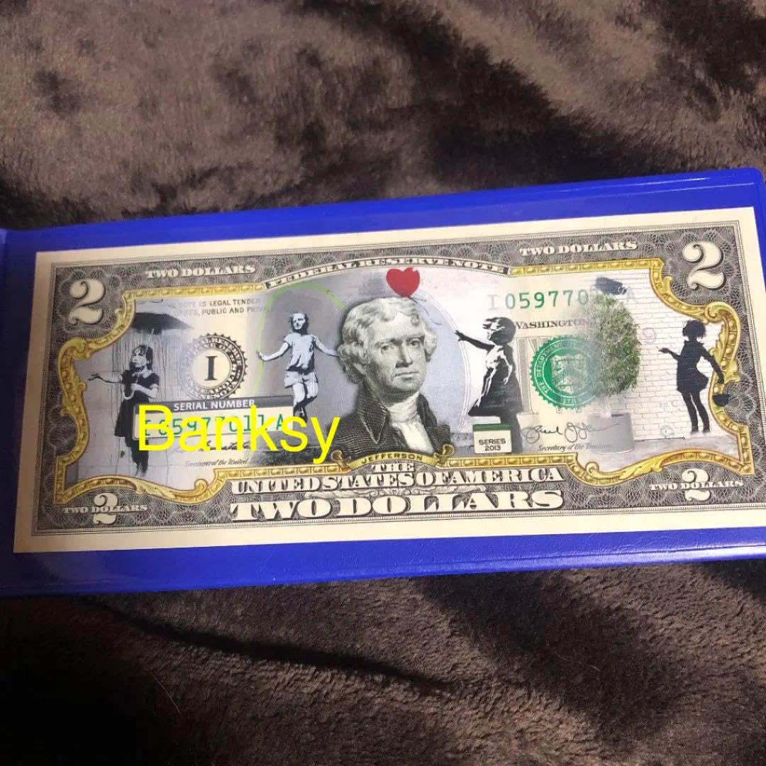 Banksy バンクシーバルーンガールと猿の議会紙幣