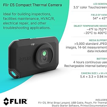 FLIR C5 コンパクトサーモグラフィカメラ コンパクトサーモグラフィカメラ FLIR C5 | 【ミドリ安全