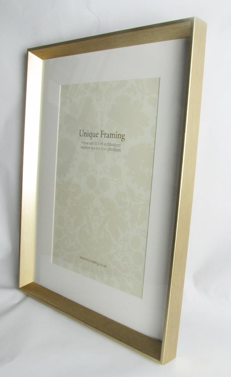 16x12 Modern Metro Gold Deep Photo Frame With Mount (Width