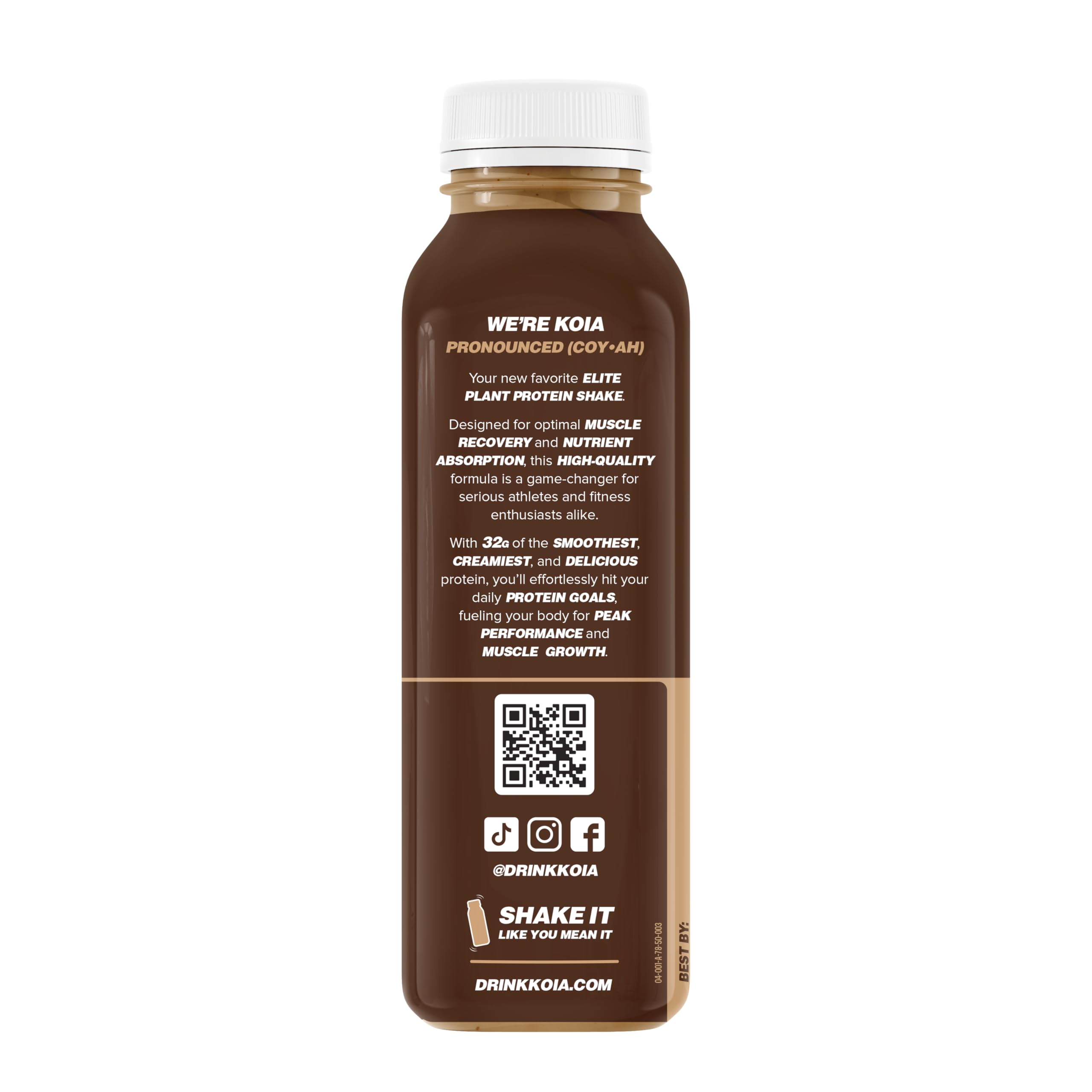 Koia Elite - Chocolate - 32g Protein - Ready To Drink Plant Protein Shake - Low Sugar, Dairy Free, Gluten Free, Soy Free, Non GMO, Kosher, Vegan (12 Fl Oz)