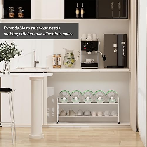 Miniatura 9 de Zapatero expandible, organizador ajustable de metal, estante de almacenamiento que ahorra espacio para armario, entrada, puerta delantera y pasillo,