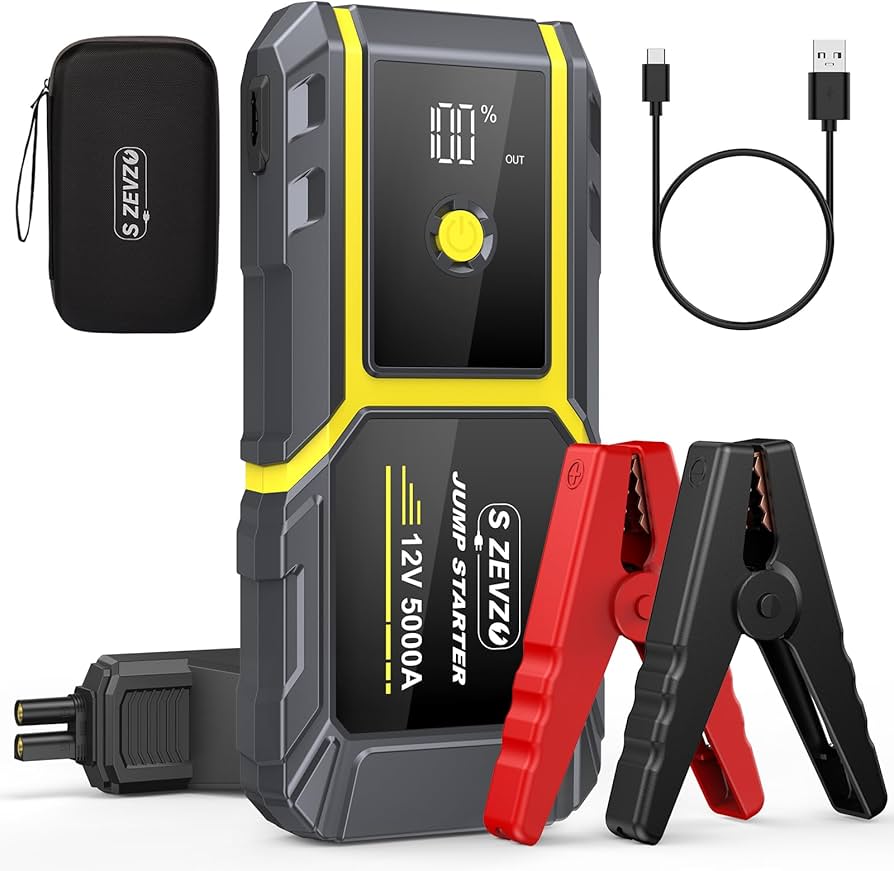 ESTROISLOSE ５点セット Amazon.com: S ZEVZO H021 Car Jump Starter, Peak 5000A Jump Starter