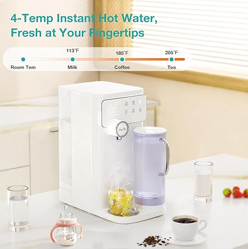 Miniatura 2 de SimPure Y10H - Encimera instantánea de filtro de agua de ósmosis inversa caliente, sistema de filtración de agua RO de 6 etapas, dispensador de agua