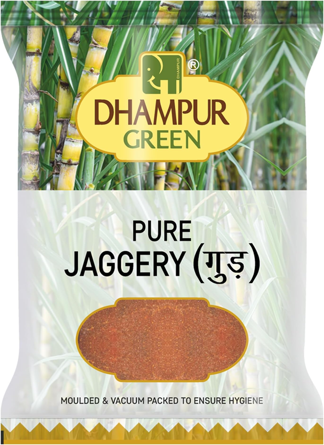 Dhampurgreen Vacuum Packed Jaggery, 6Kg (6X1Kg) | Jaggery Whole | No Colour, No Preservatives, Chemical Free Sulphurless