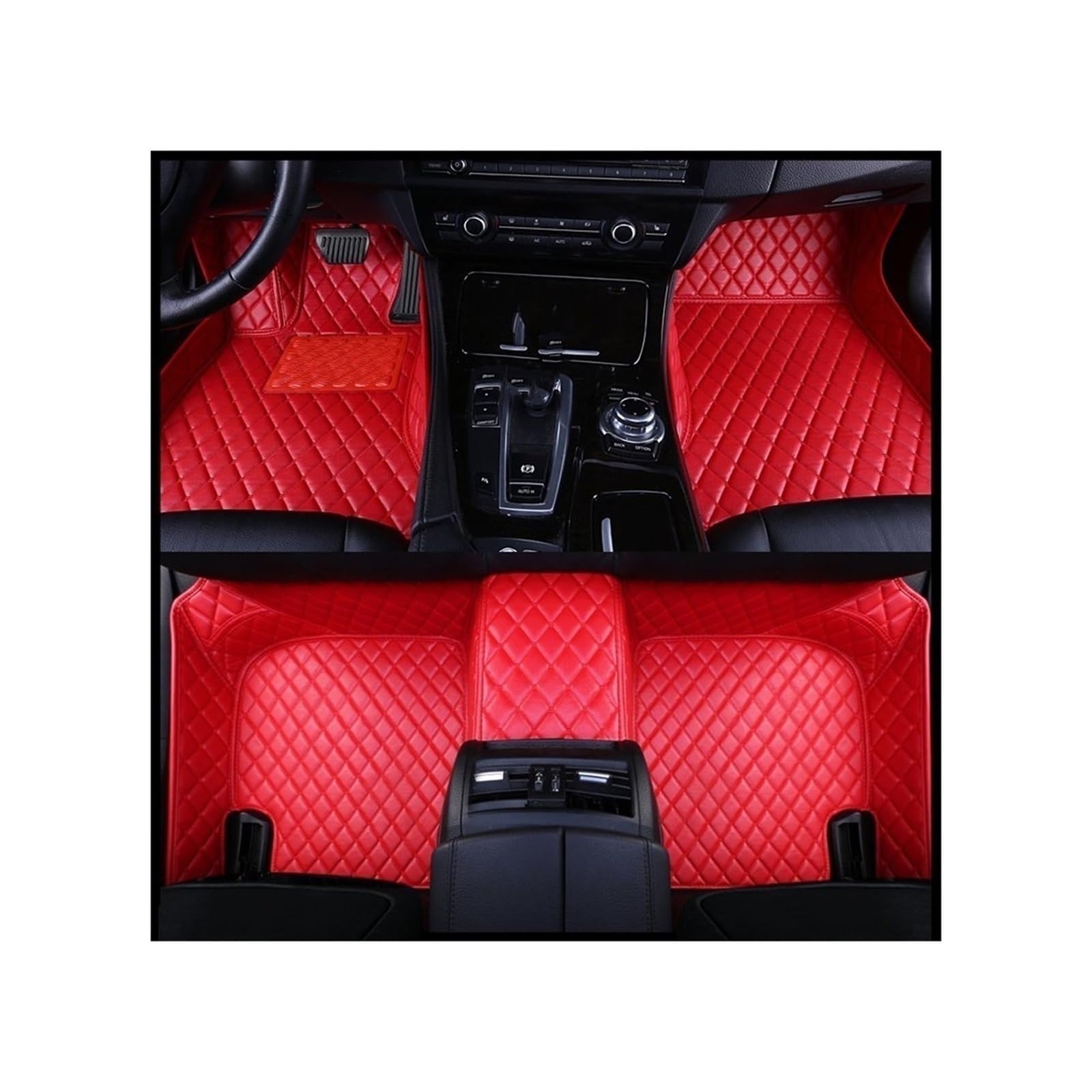 Tapis de Sol pour Voiture en Cuir sur Mesure pour Subaru XV 2011-2017 - 5 Places Noir
