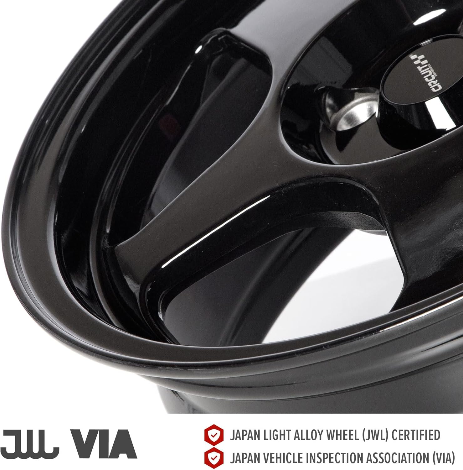 Circuit Performance CP22 15×6.5 Gloss Black 4×100 [+35mm] Wheels Spoon Style Rims compatible with Honda Civic, Acura Integra, Mazda Miata
