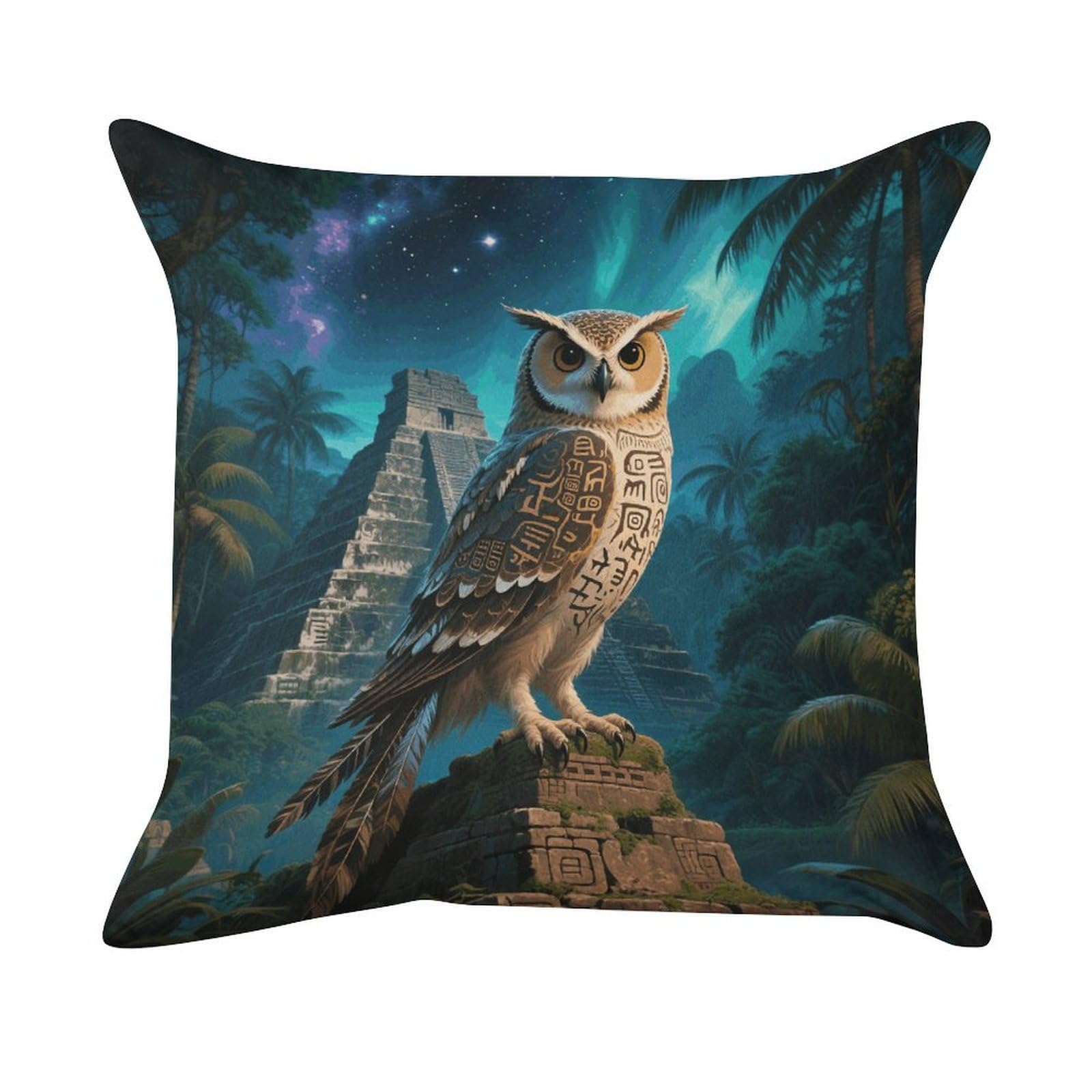VstaDank Maya Owl Throw Pillow Cover Super Soft Golden Velvet Decorative Pillowcase Fashion Modern Square Cushion Case Pillow Case Cozy Couch Cushion Cover for Living Room Bed