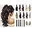 FELENDY Ponytail Extension Claw 18 20 Curly Wavy Straight Clip in Hairpiece One Piece A Jaw Long Pony Tails for Women Ash Blonde Mix Ginger Brown