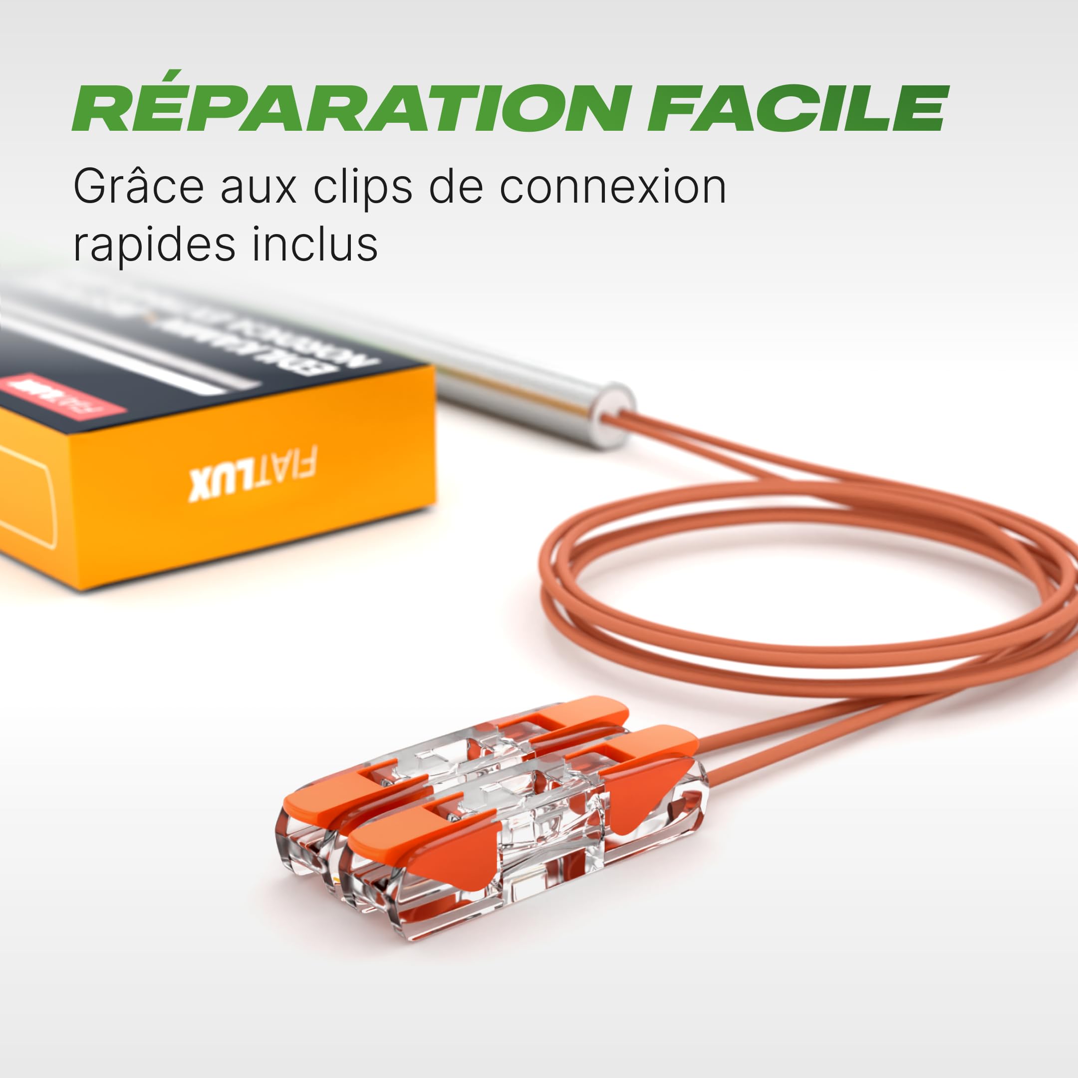 FIATLUX Bougie Poêle à Granulé Edilkamin/Bestove/Nordica Extraflame - Bougie Allumage 155mm - 280W - Pièce d'origine - Clips de connexion inclus