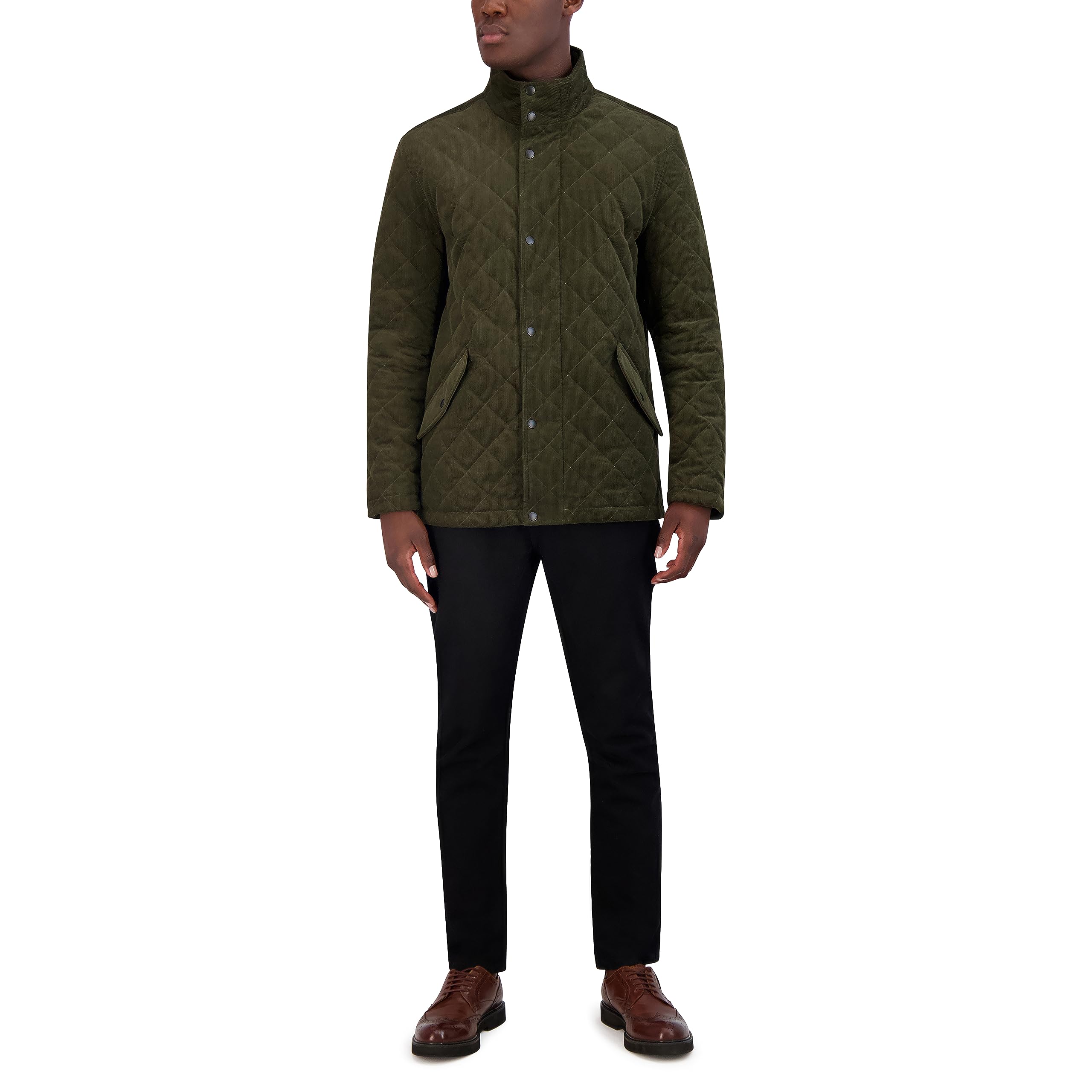 cole haan Men's Stand Collar Quilted Jacket-picture-20
