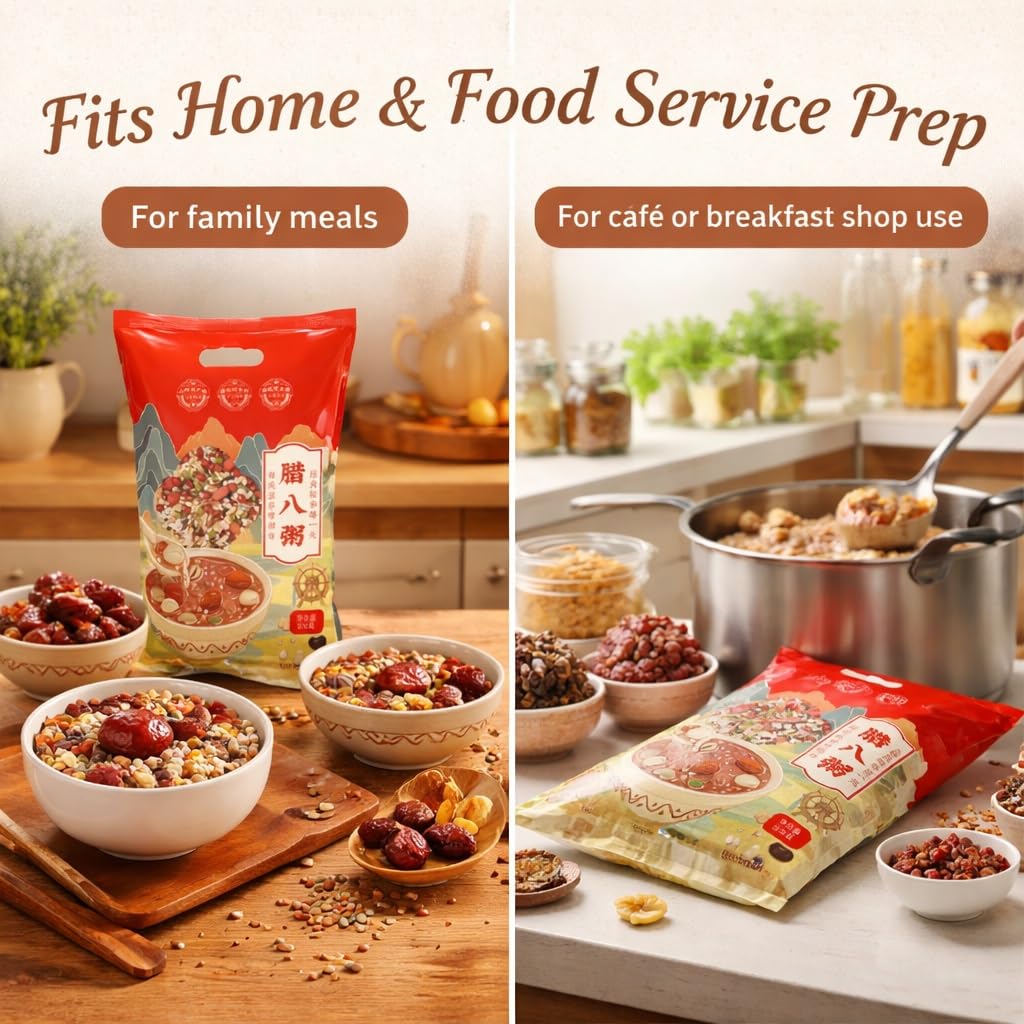 Mezcla De Gachas Cereales Mixtas 500 G: Ingredientes Laba Congee Con Dátiles Rojos, Sin Aditivos, Nutritivos For Uso Doméstico Y Comercial(500g*5)