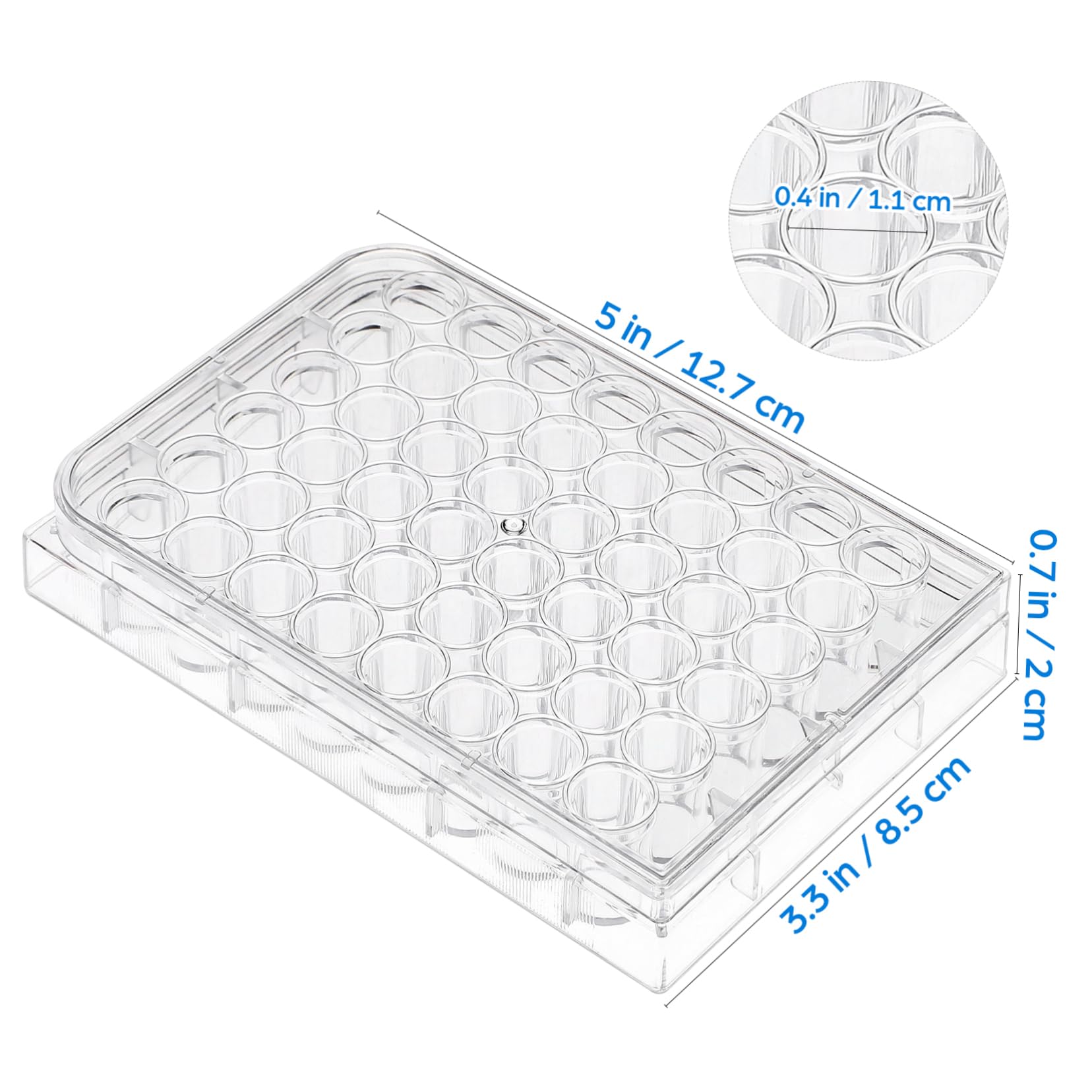 Gatuida 15pezzi Piastra Di Coltura Cellulare Trasparente Da Pozzetti Contenitore Per Esperimenti Di Laboratorio Strumento Per Coltura Tissutale Materiale Vergine Design Con Coperchio Per