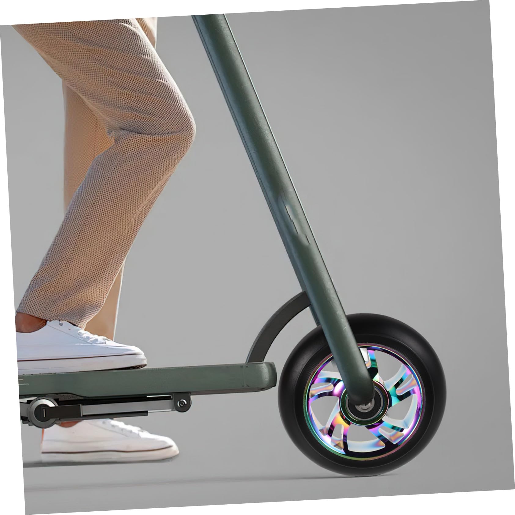 Hemobllo 2pezzi Ruote Posteriori LED per Scooter Ruote Posteriori Illuminate per Scooter in Lega di Alluminio Sostituzione della Ruota Posteriore