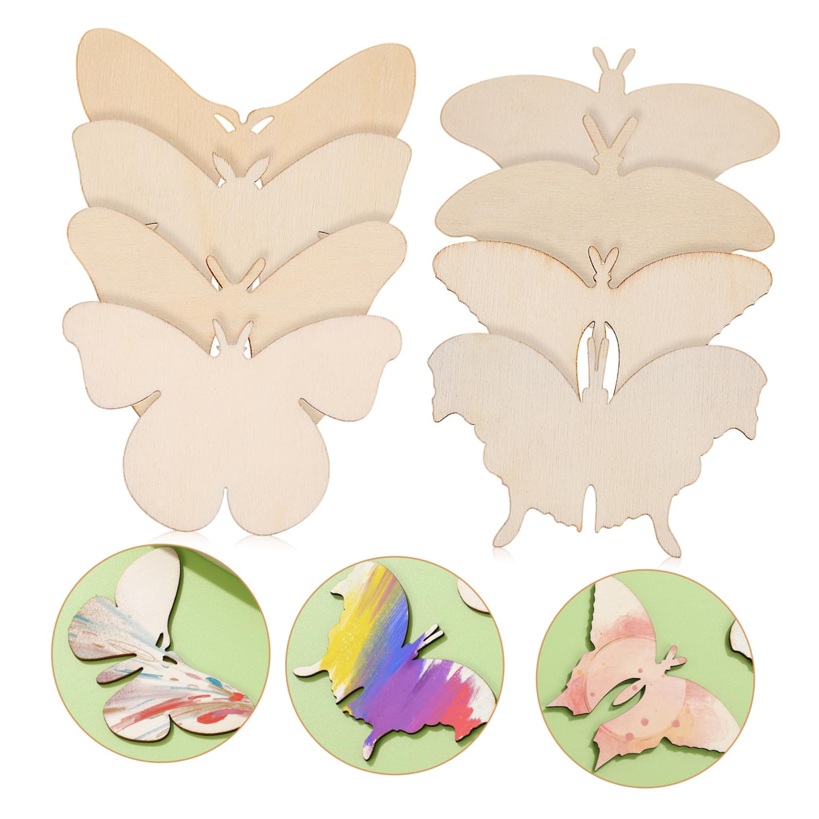 100 Pezzi Mini Farfalle In Legno Fai Da Te – Forma Di Farfalla 3,2 Cm Per Decorazioni, Scrapbooking E Artigianato - 3