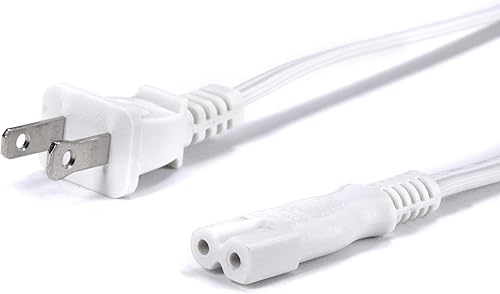 Cable de alimentación polarizado de 2 clavijas con núcleo de alambre de cobre (cuadradoredondo) para satélite, CATV, sistemas de juego y más NEMA