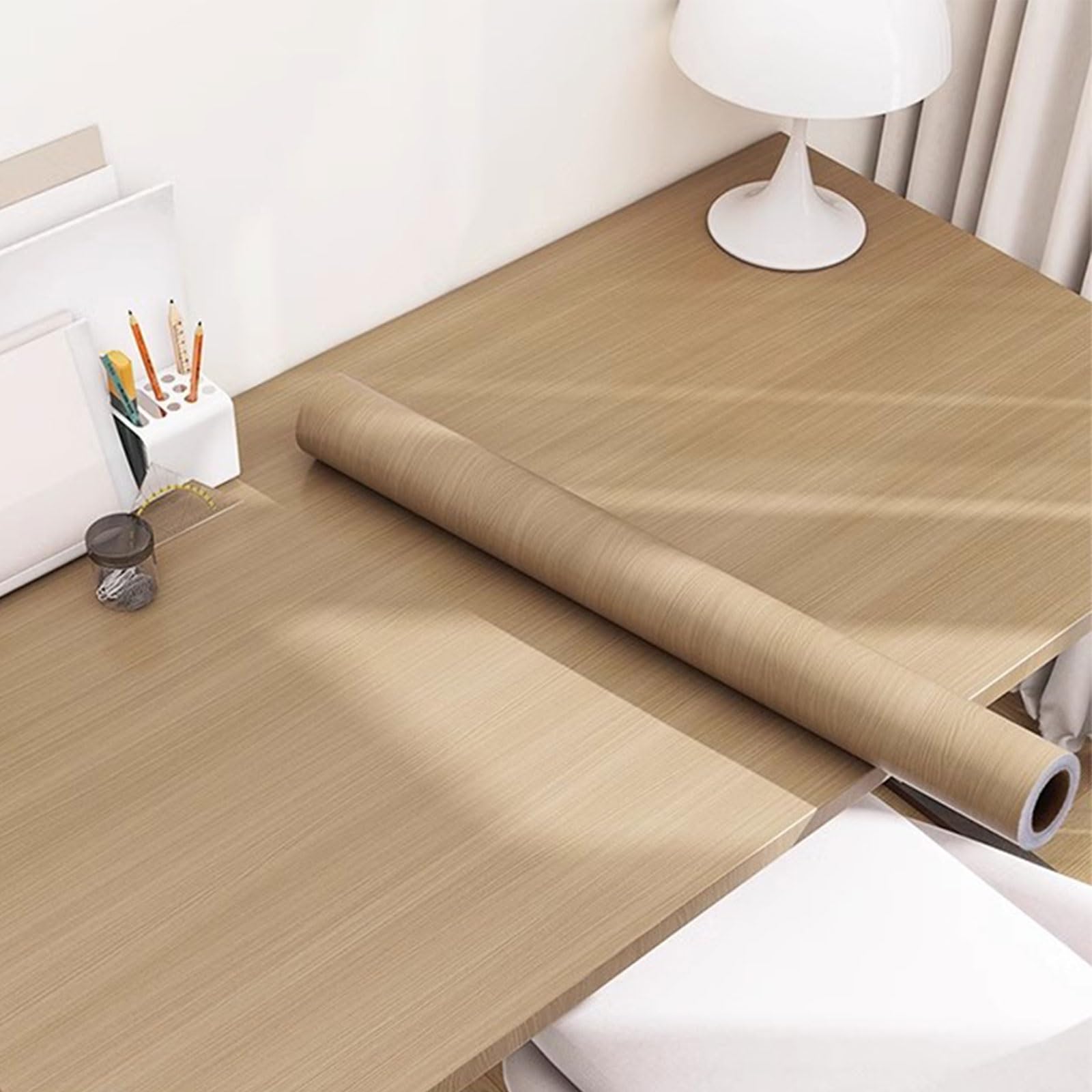 Samoprzylepna tapeta imitująca drewno Samoprzylepna folia PVC w rolce z efektem drewna Wodoodporna do ścian mebli w wielu rozmiarach(Holzoptik Folie 5,60W x 300L cm)
