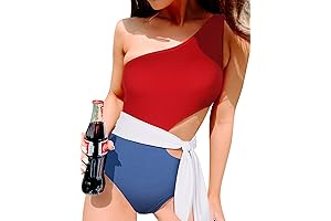 One-Piece Bathing Suit for Patriotic Ladies