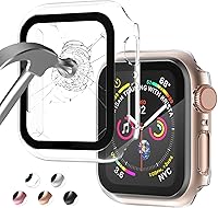 Vista 27 de Funda compatible con Apple Watch de 1 47⁄64 pulgadas (44 mm) Series 6/5/4/SE con protector de pantalla de vidrio templado integrado, cubierta
