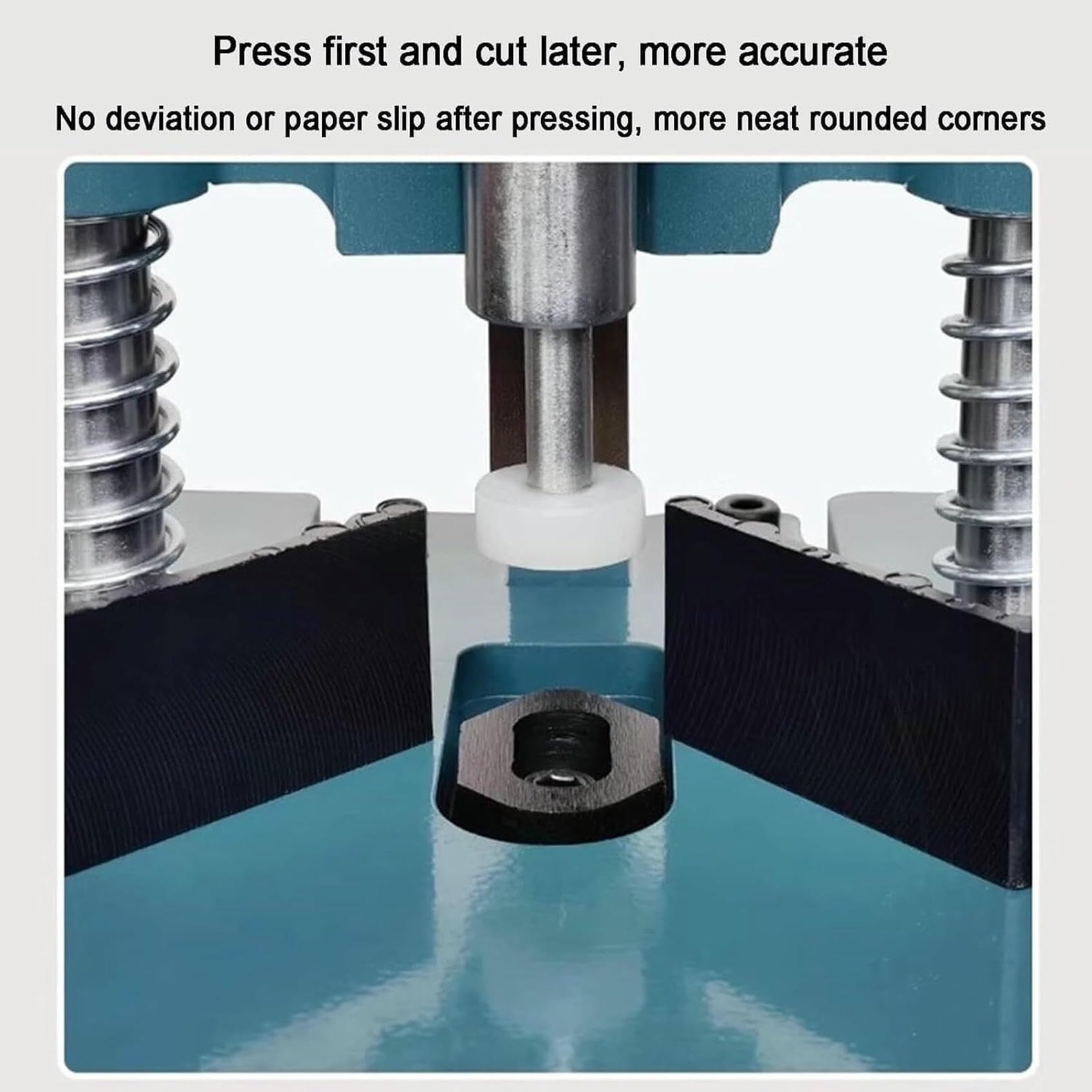 Perforatrice per Angoli di Carta Resistente, taglierina Regolabile con 2 s, Spessore 3 cm, Interamente in Metallo per