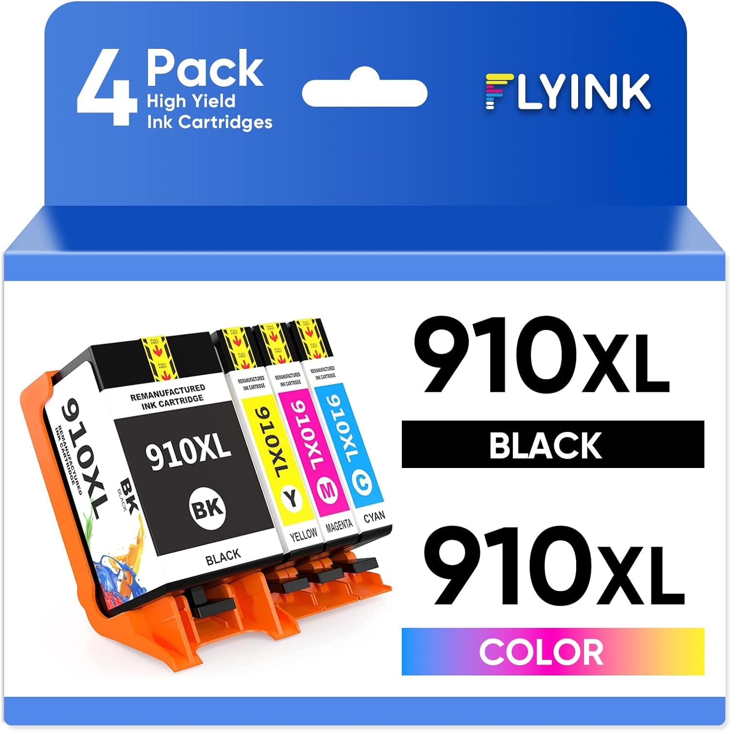 FLYINK 910 910XL Ink Cartridge Compatible with HP 910 Ink