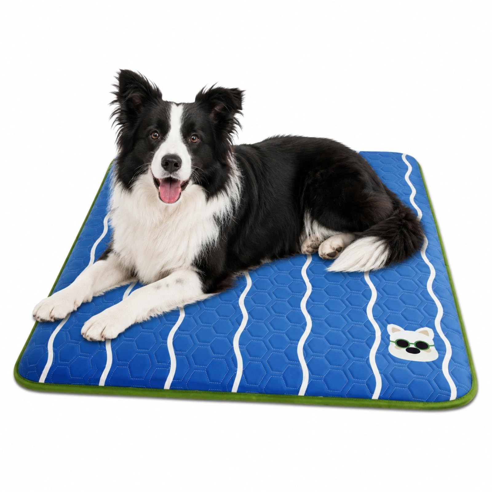 Tapis pour animaux doux et supportif bleu taille Medium