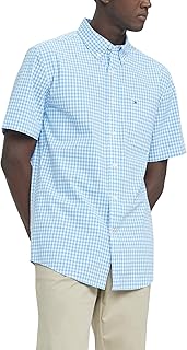 Sponsored Ad - Tommy Hilfiger Men's Short Sleeve Casual Button-Down Shirt in Classic Fit