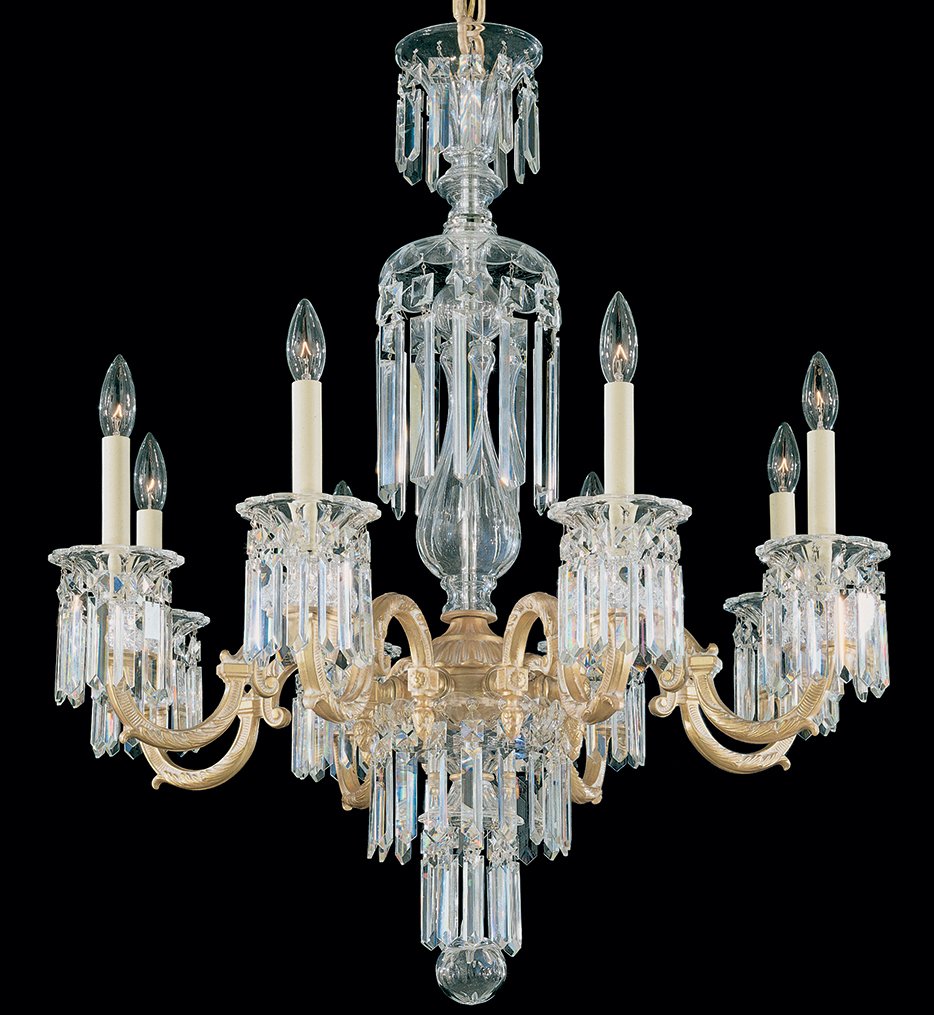 Schonbek 5022-74 Dorchester Chandelier, Parchment Bronze finish, with crystal elements