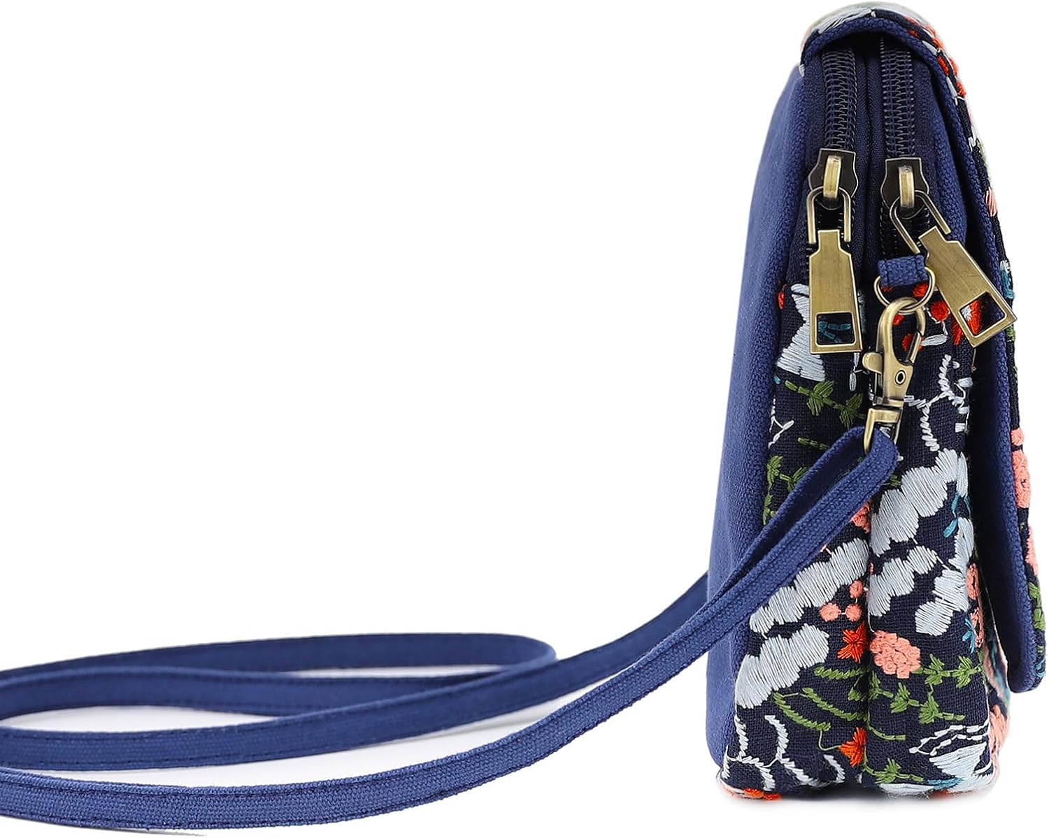 SILKAREA Embroidered Cute Mini Crossbody Bag for Women Small Handbags Wristlet Wallet Bag Cell-phone Pouch Coin Purse
