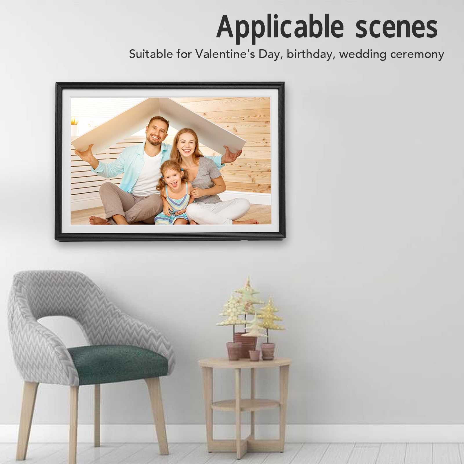 10.1 Inch Digital Picture Frame, 1280x800 HD IPS Touch Screen Electronic Photo Frame, 32GB Storage, Auto Rotate, Share Photos Videos Instantly via for FRAMEO app (US Plug