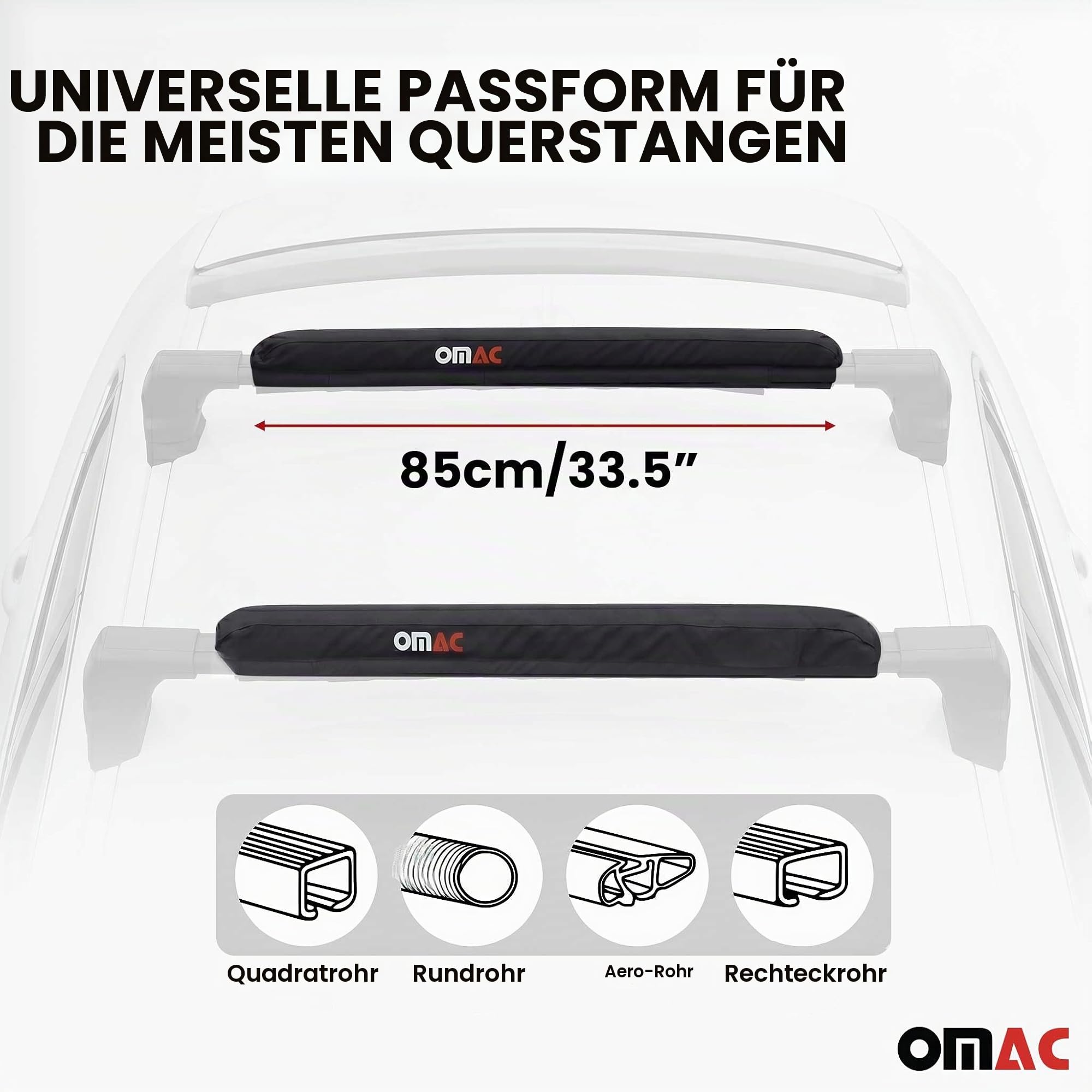 Dachträgerauflagen Surfbretträger Softdach Windsurf Pad Dachträger Kanu Kajak Snowboard | 2X Wassersportträger Transportsysteme Kanuhalter Kajakträger Surfhalterung Schutzträger