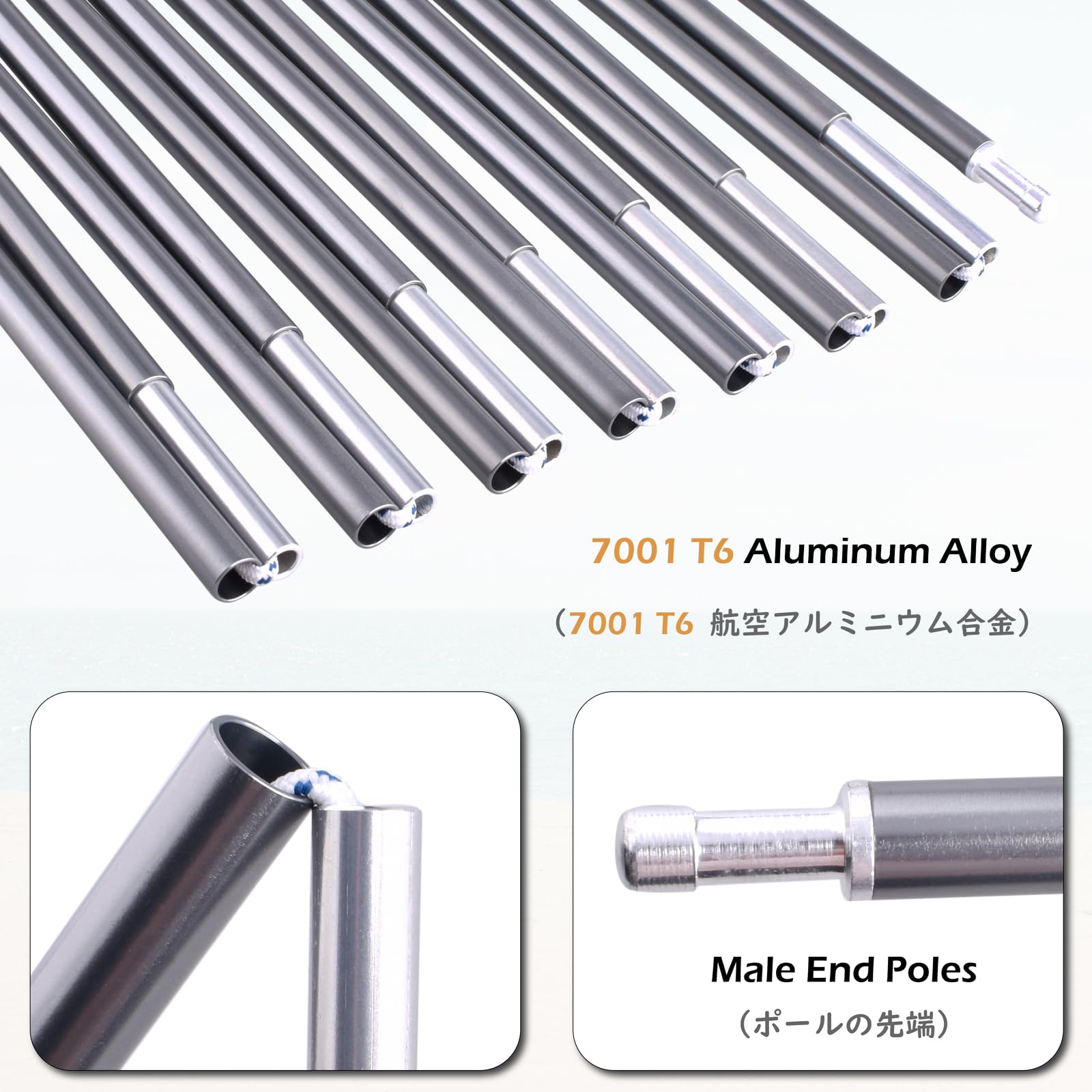 TRIWONDER Tent Pole Repair Kit - Lightweight Replacement Poles -3