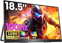 Bettdow Monitor Portatil 18,5'', FHD 1080P Monitor Portátil Conectado Com USB C Dupla/HDMI, IPS Extensor De Tela para Notebook com VESA, Plug and Play