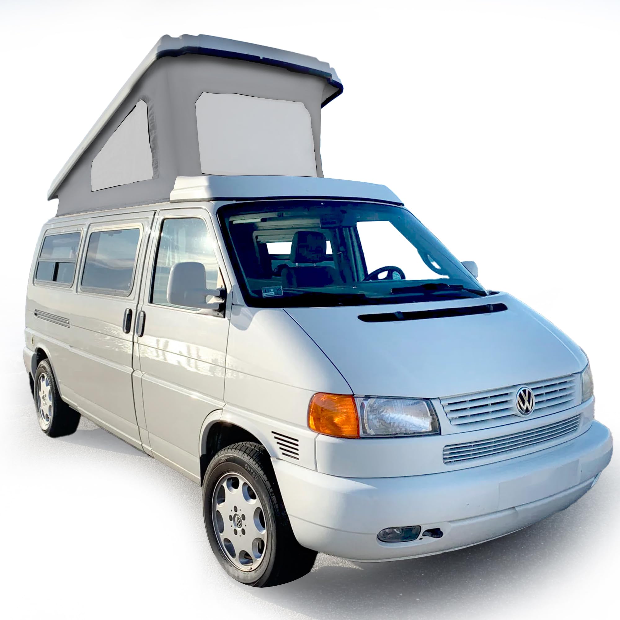 Roof Top Tent 3-Window Pop Top Car Camping Tent Durable Red Canvas Compatible with VW T4 Eurovan Winnebago Camper Long Wheel Base LWB - 2 Person Rooftop Tents Pop Up Camper