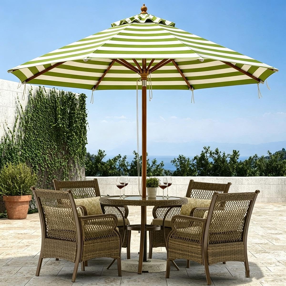 Parasol ogrodowy 210/270 cm, parasol ogrodowy do ogrodu przy basenie