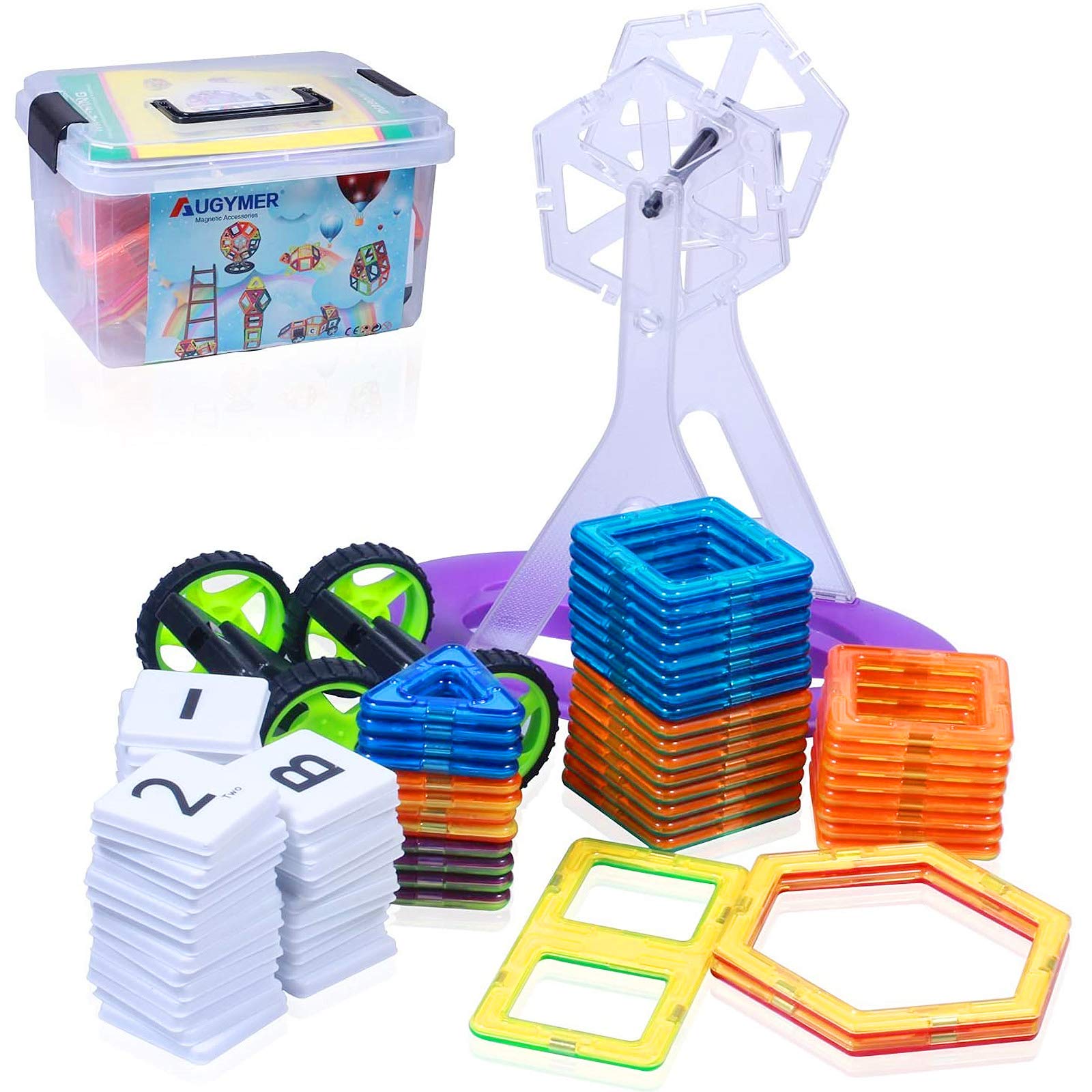 Augymer Magnetic Building Blocks 108 Pcs Creative Construction