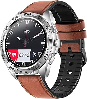 Consumer Electronics I32 1.32 Inch TFT Sports Waterproof Smart Watch Supports Health Monitoring Custom Dial, Color: Brown Leather Consumer Electronics