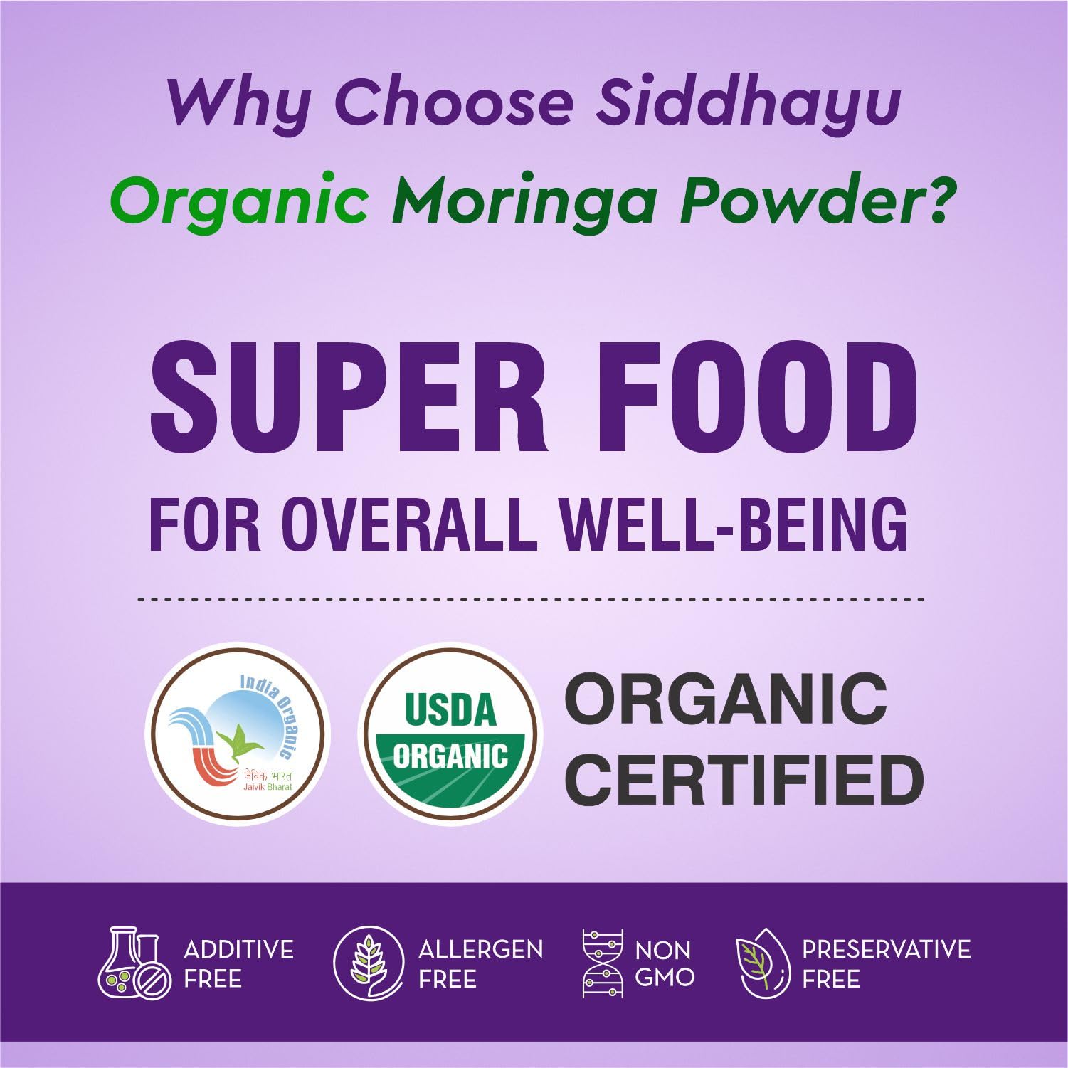 Baidyanath Asli Ayurved Organic Moringa Powder 200g (Pack Of 2)| USDA Certified Moringa Oleifera | Natural Drumstick Leaves Powder for Immunity, Energy & Digestion Support — Amazon image 6
