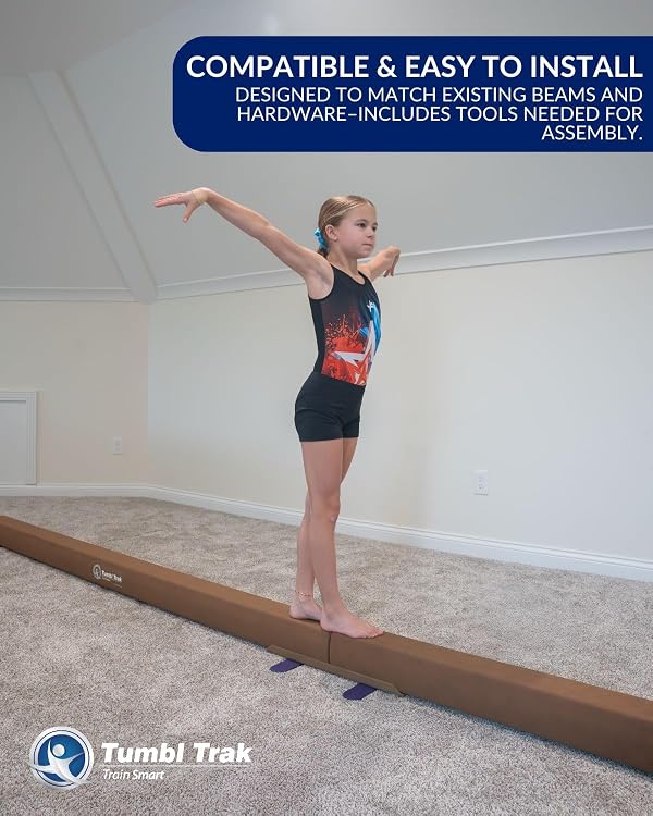 Tumbl Trak 8 Foot Addie Gymnastics Training Suede Balance Beam Connector Bracket | Balance Beam Extension for Competition Length Floor Beam Training at Home by Tumbl Trak - Used condition - Image 6