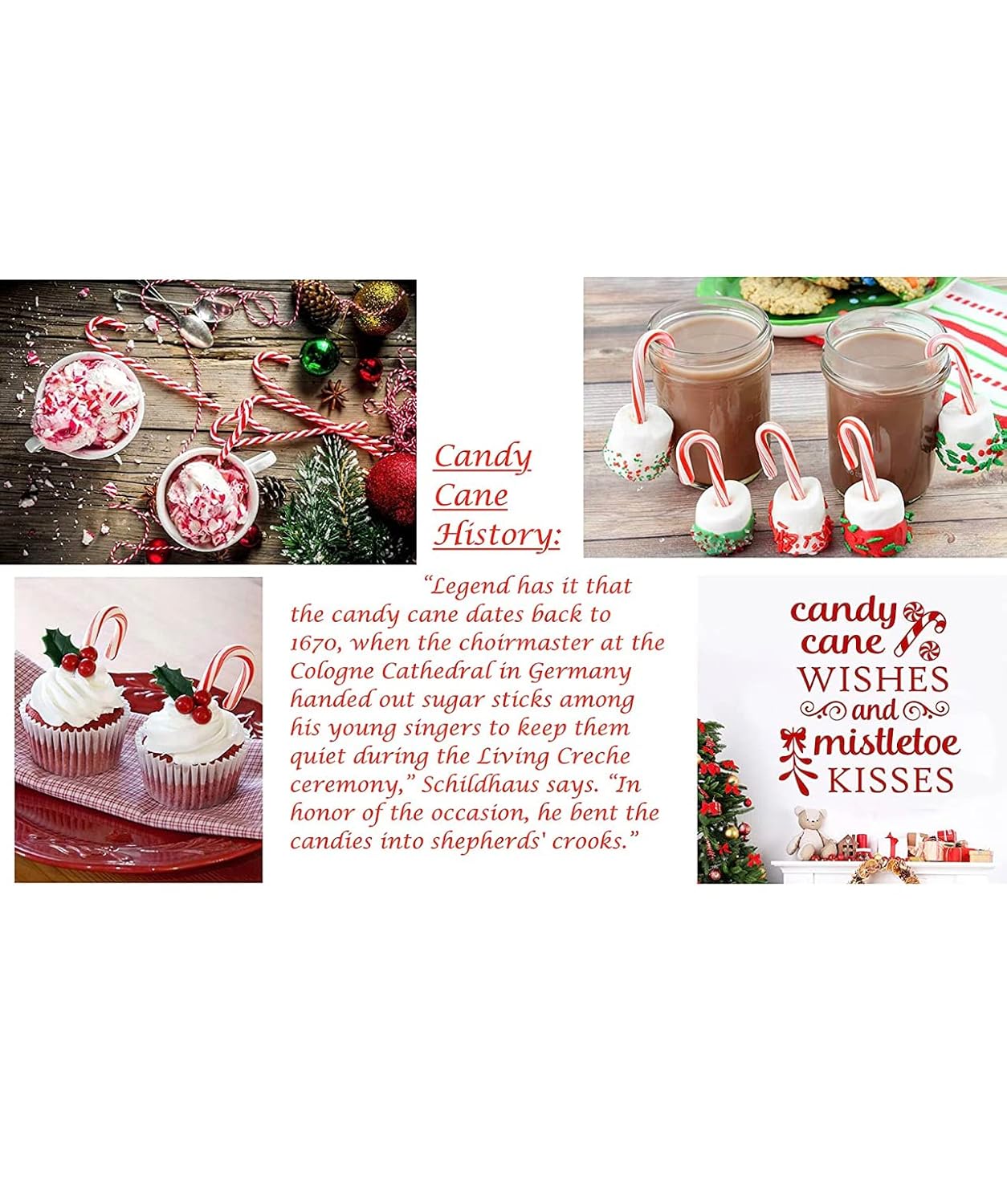 CandyRific | (REAL PEPPERMINT) | Mini Candy Canes (396 Individually Wrapped Candies) Bulk Christmas Candy | Bundled With Free SameDay Shippers FUN Sticker
