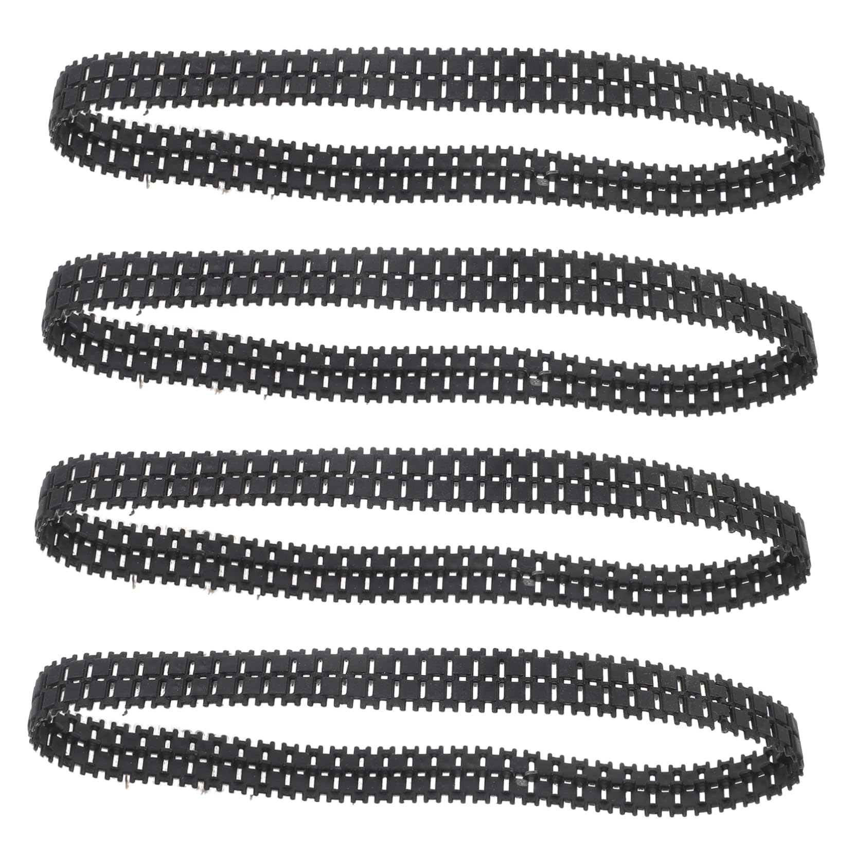 TOYANDONA 4pcs Rubber Tank Tracks for DIY Robot Models Replacement Tracks for Remote Control Tank Toys Traction Various Terrains for Projects