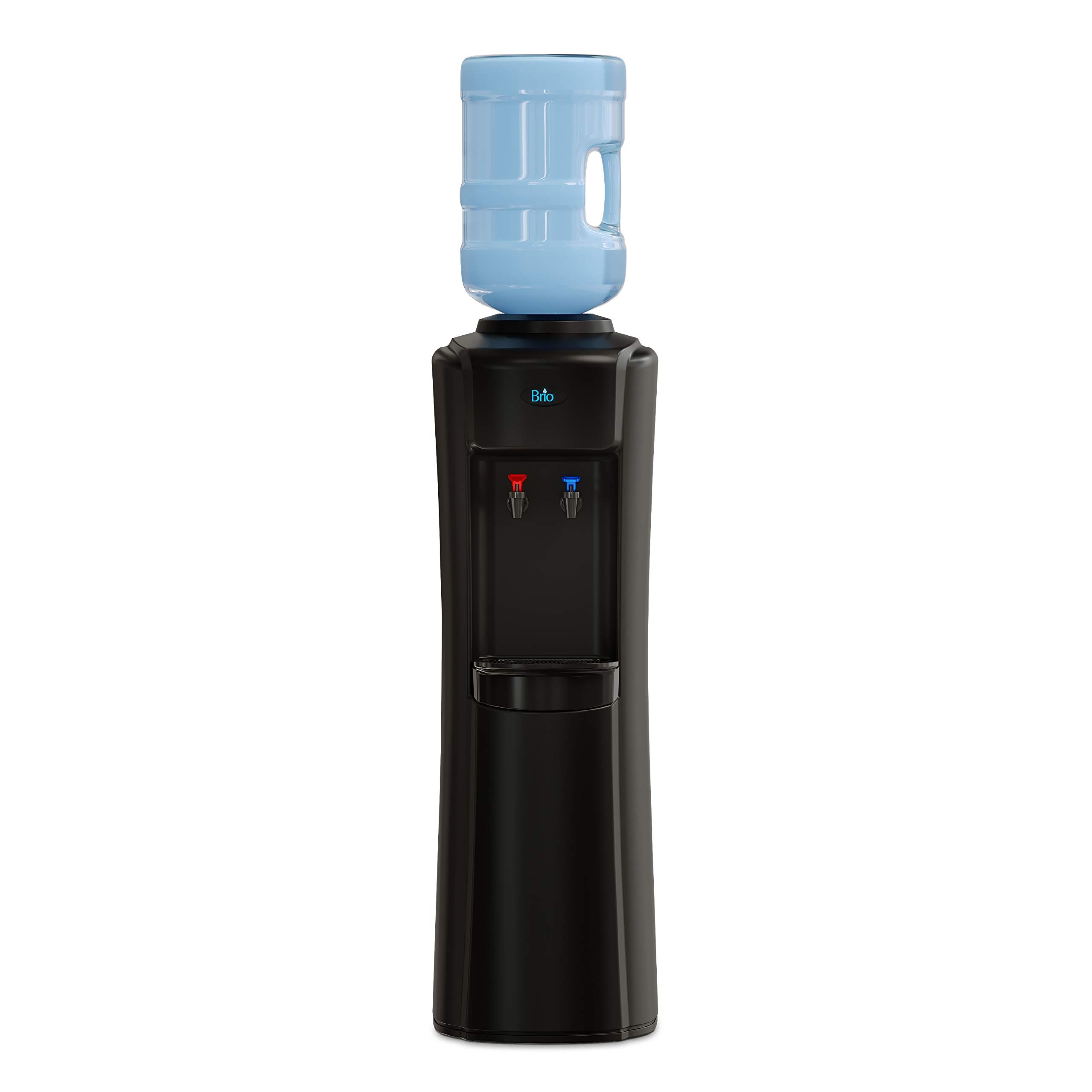 BrioCV Series Top Loading Water Cooler Dispenser - Hot & Cold Water, Child Safety Lock, Holds 3 or 5 Gallon Bottles - UL/Energy Star Approved