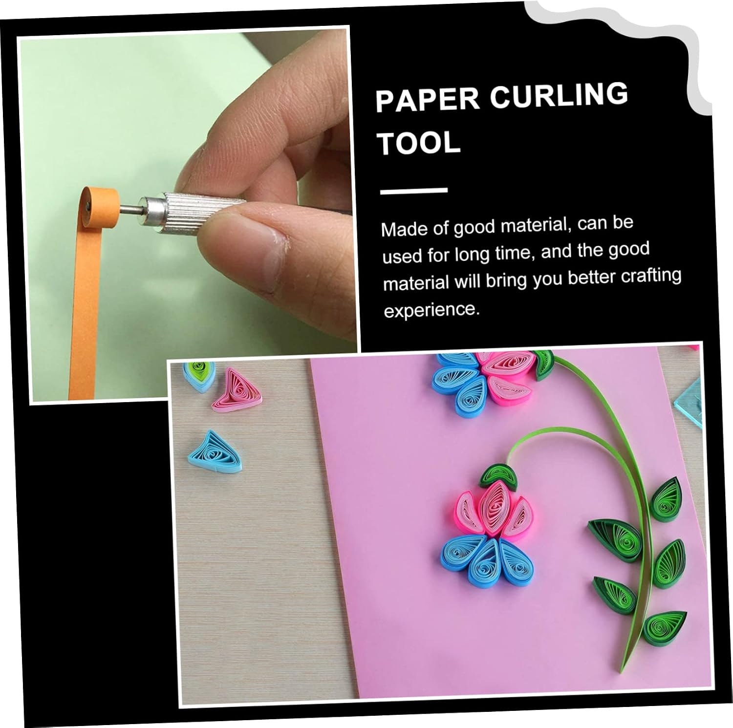 KOCKSHION 2pcs Paper Quilling Pens for Crafts Comfortable Grip Quilling Tool for Creative Paper for Home Decor and Boys and Projects