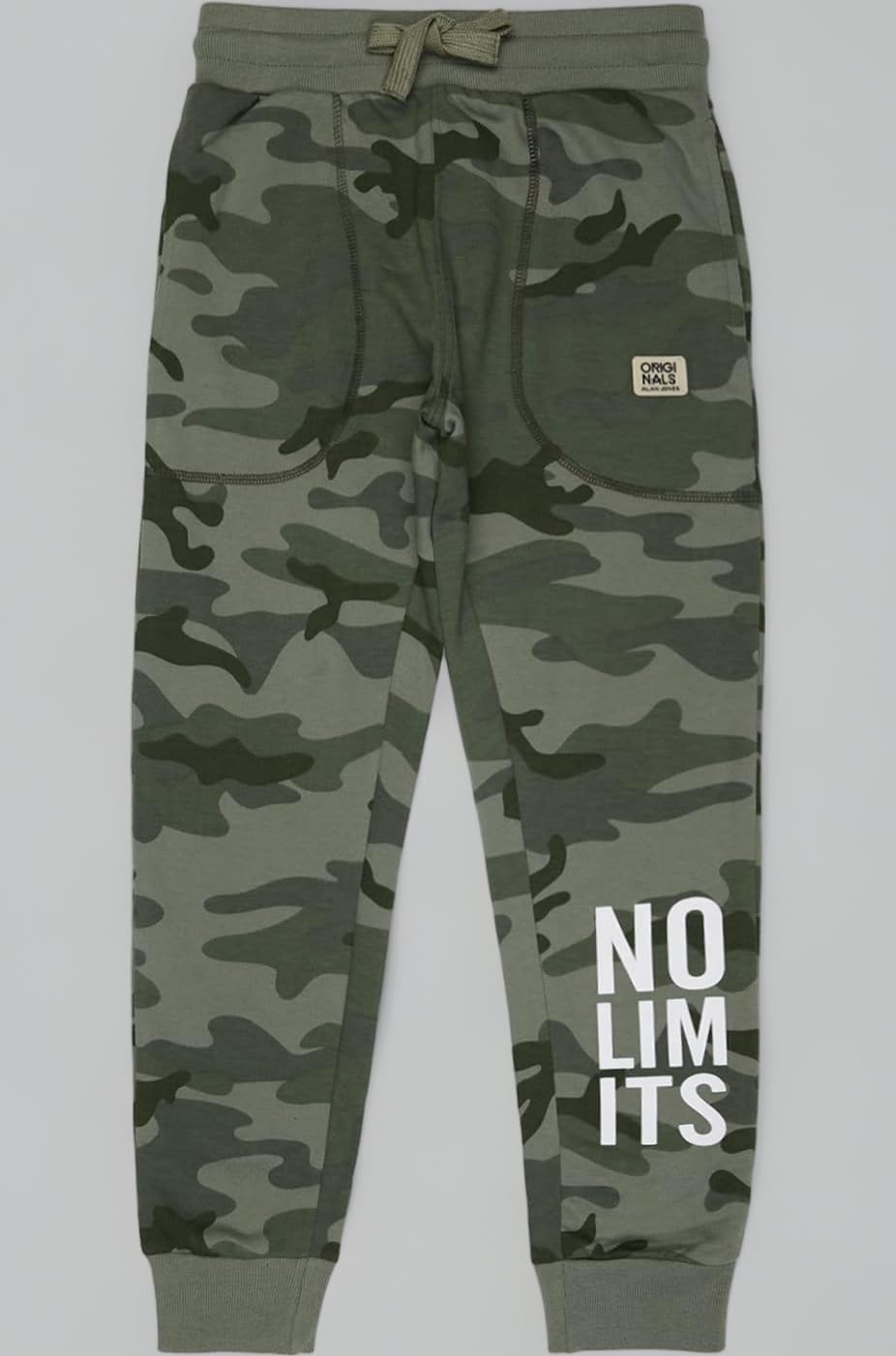 Alan Jones Clothing Boys Mid Rise Camouflage Joggers Trackpant | Ribbed Waist & Bottom Hem | Drawstring Closure | Regular Fit