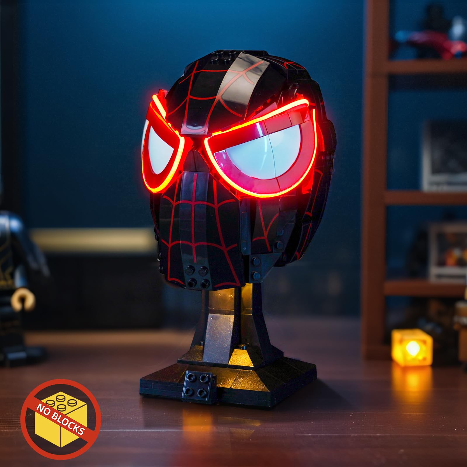 Kit de luz LED compatible con Lego 76329 Miles Morales Mask (sin modelo) juguete creativo — view 4