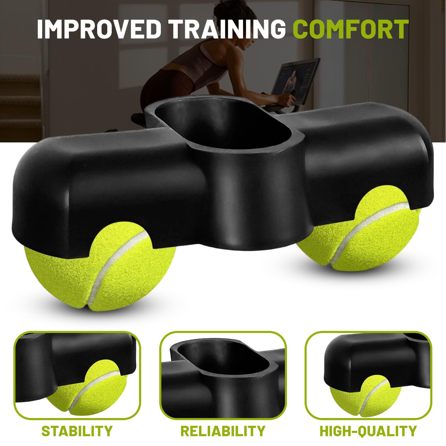 1 adattatore Rocker Plate Feet, per il ciclismo indoor Cycling Snap Rocker Feet, per pedaliere, per zwift Ride anteriore, con 2 palline da tennis