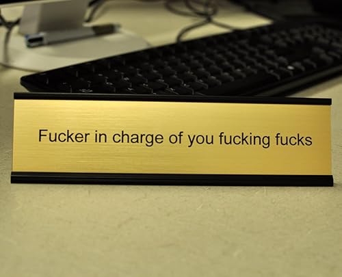 Vista 2 de Funny desk placa para jefe – Regalo chistoso