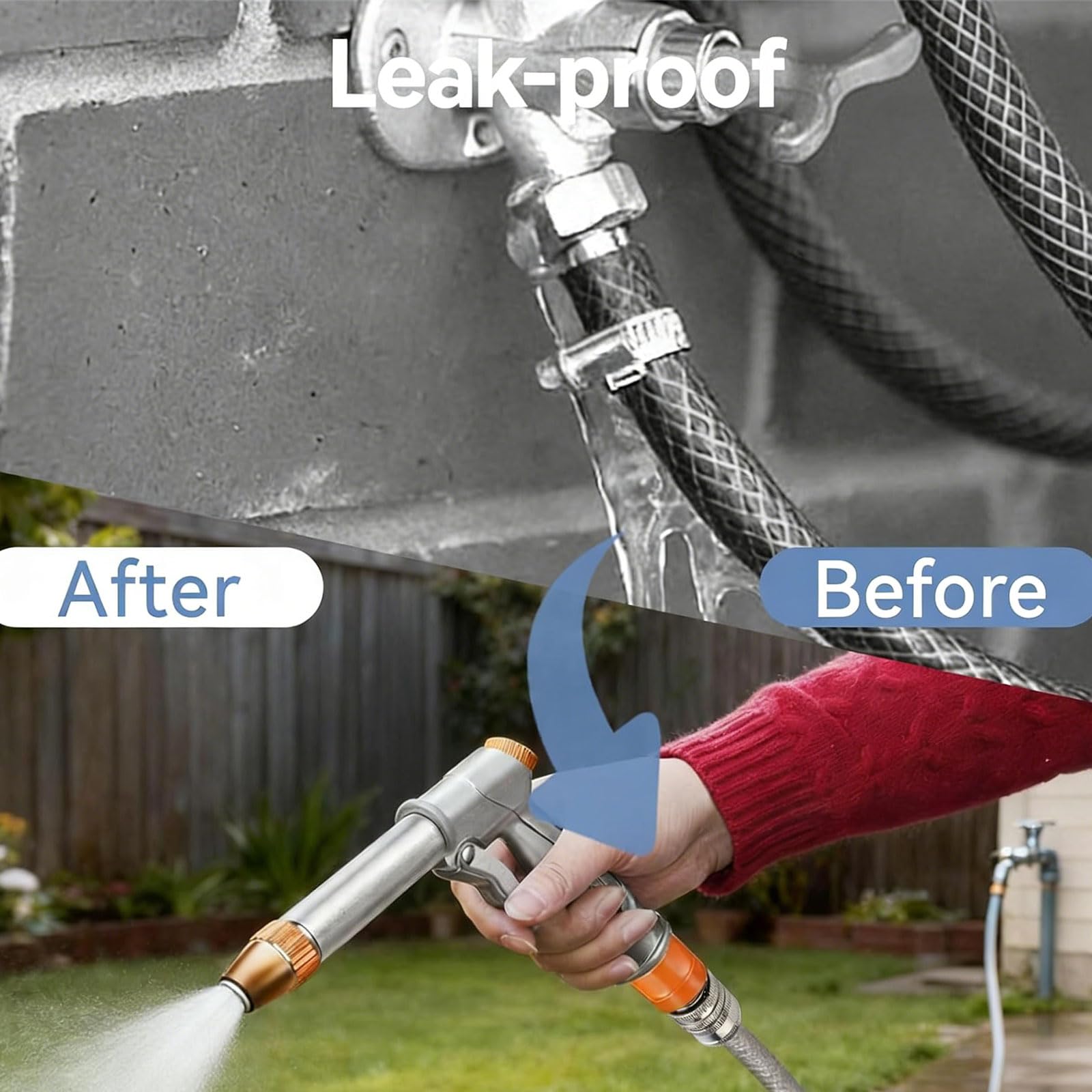 KKXXYQFC 10 Pezzi Multiuso Tubo da Giardino raccordi rapidi Adattatore Acqua in Acciaio Inossidabile 3/4 1/2 Set di connettori filettati raccordi a sgancio rapido