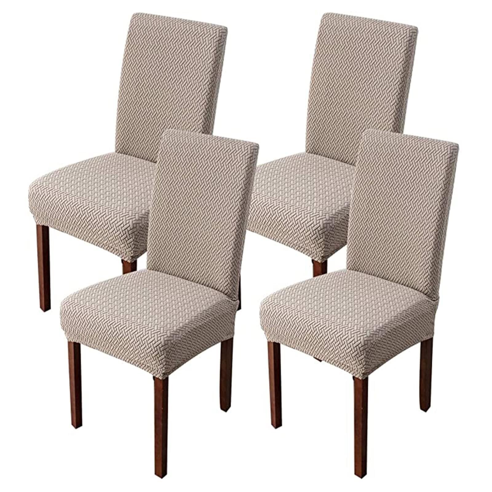 NMVAWIPT Stretch Dining Chair Covers, Removable Washable Elastic Slipcovers, Ideal For Kitchen, Room, Wedding, Hotel, Banquet(14#,4pcs)