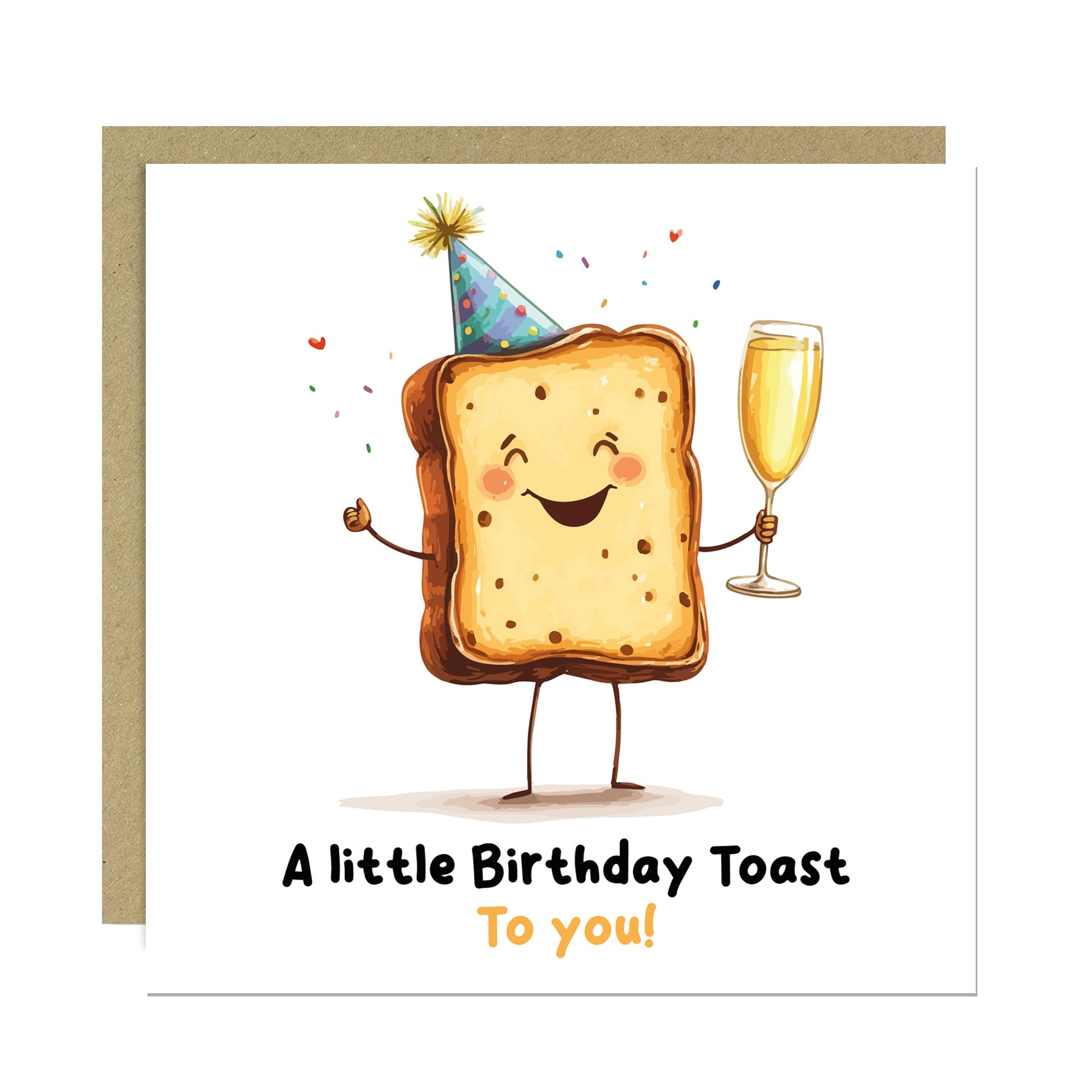 RED OCEAN Funny Birthday Cards for Men and Women A Little Birthday Toast For Him Her Mum Dad Grandpa Nan Grandad Friend Brother Sister Humour Birthday Card With Kraft Envelope