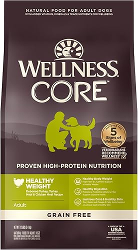 Comida seca para perro sin granos Wellness Core Natural , MarrónVerde